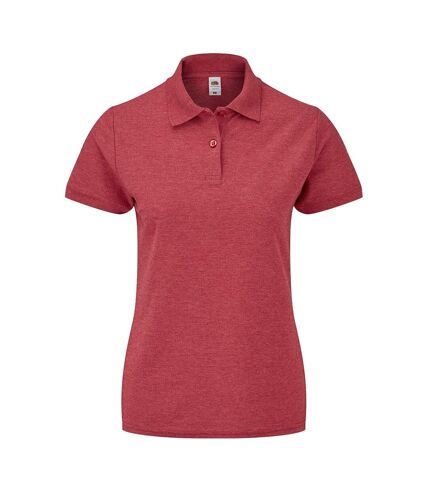 Fruit of the Loom Womens/Ladies Lady Fit Piqué Polo Shirt (Red Heather)