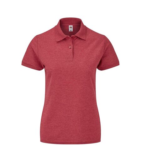 Fruit of the Loom Womens/Ladies Lady Fit Piqué Polo Shirt (Red Heather) - UTPC4160