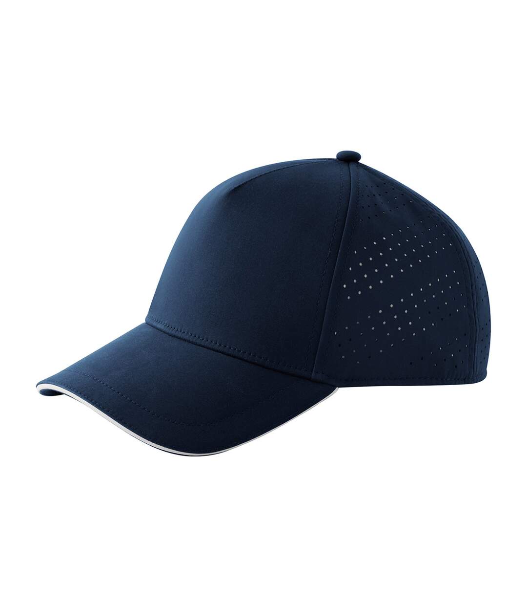 Casquette De Baseball Accelerate Bleu Marine Blanc Beechfield-2