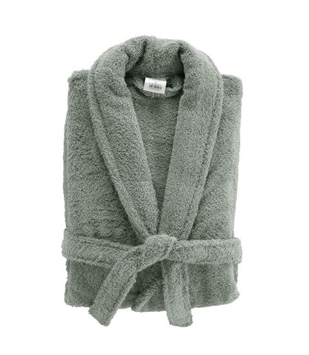 Peignoir Col Châle en Coton Tendresse Vert Cèdre