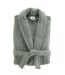 Peignoir Col Châle en Coton Tendresse Vert Cèdre-1