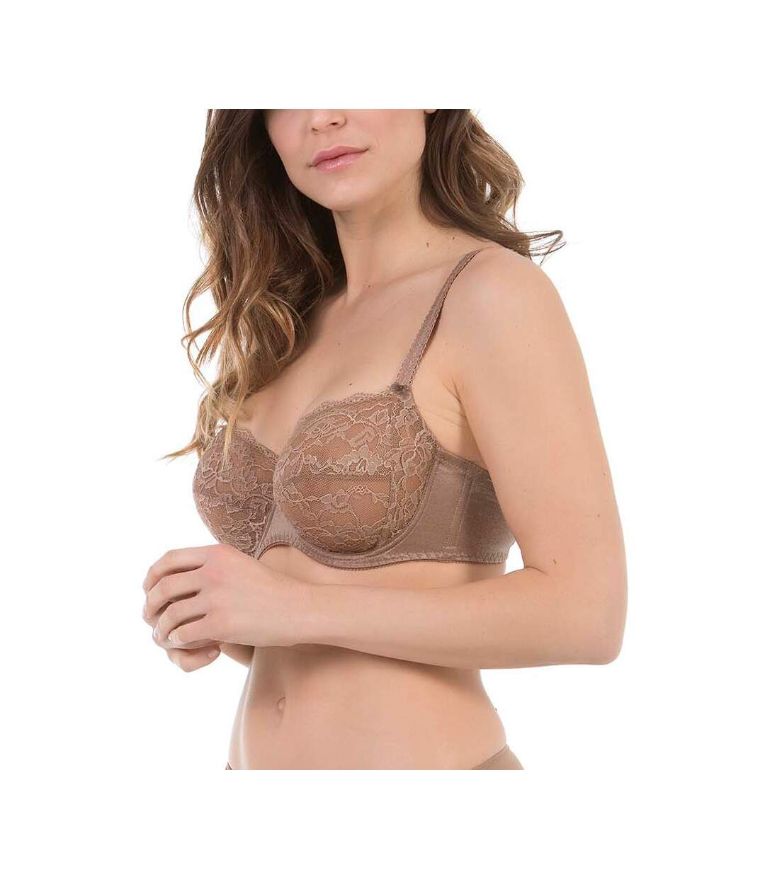 Soutien-gorge emboîtant grande taille Clarisse Selmark vison-1