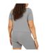 T-shirt Court Motif/style Uni Femme Gris Chiné Brave Soul-3