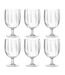 Lot de 6 Verres à Vin Réutilisable Plastique 31cl Transparent-1
