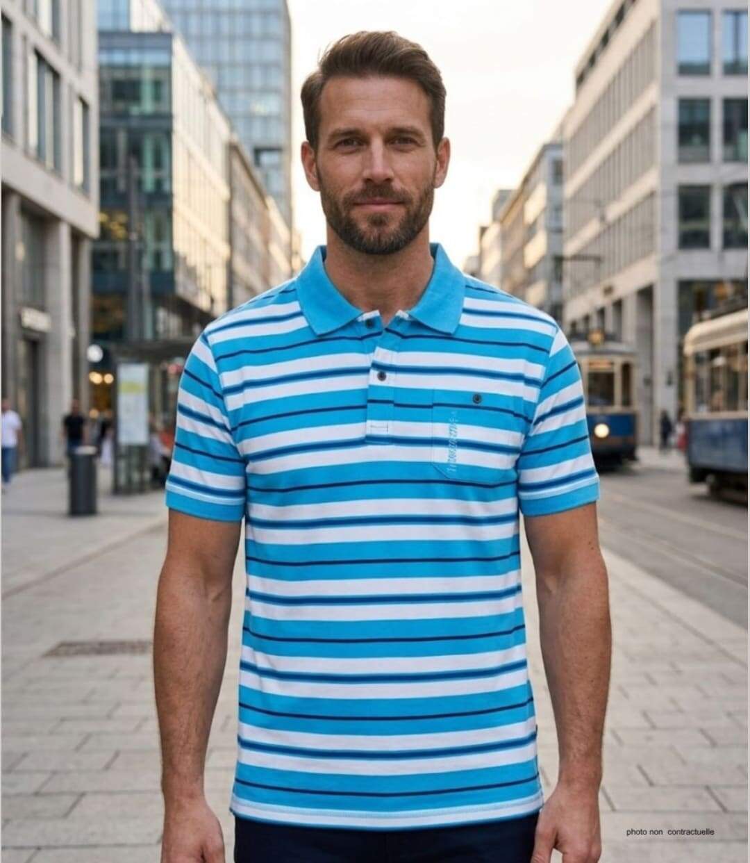 Polo WINCHESTER RAINBOW2 en coton jersey : l'élégance intemporelle avec poche pratique-5