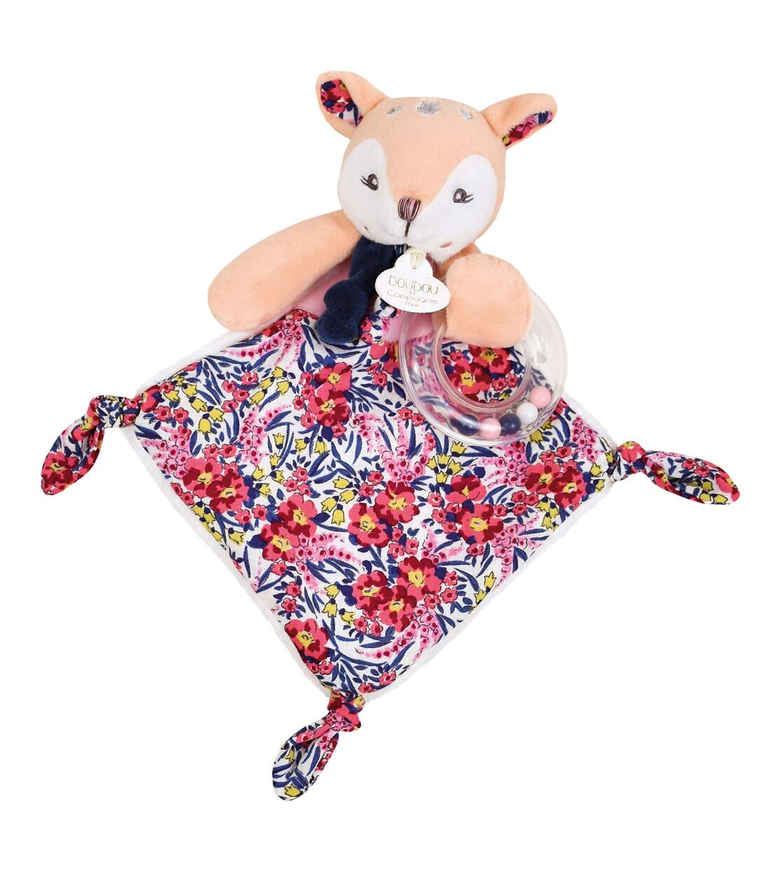 Doudou hochet polyester collection BOH'AIME Faon-1
