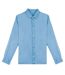 Native Spirit Mens Washed Long-Sleeved Shirt (Cool Blue) - UTPC5130