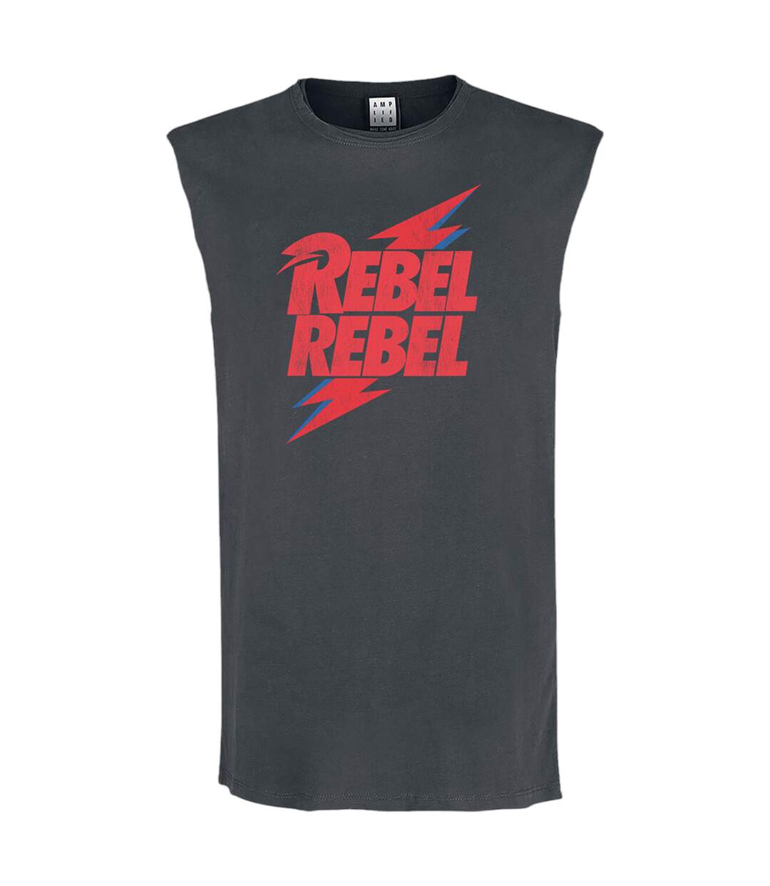 Débardeur Sans Manches Rebel Rebel Adulte Charbon Amplified-1