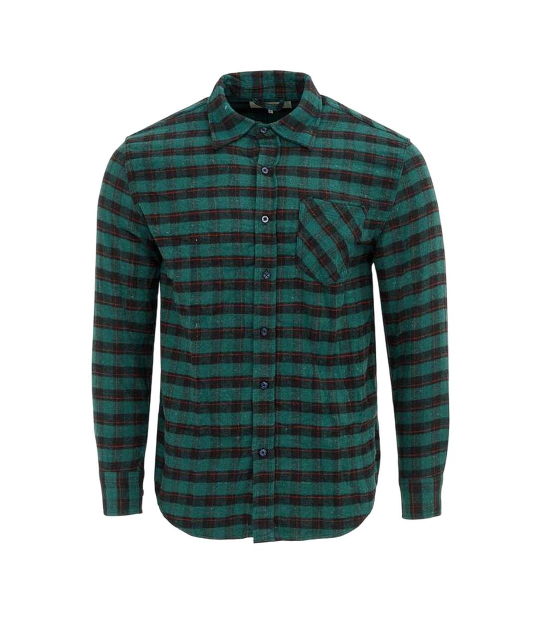 Chemise Motif/style À Carreaux Homme Vert Noir Firetrap-1