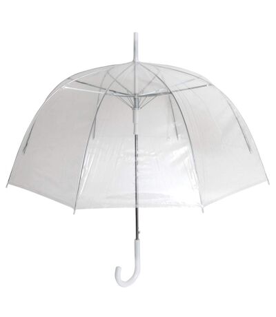 Parapluie transparente automatique au style simple pour femme, en forme de dôme (Blanc) (Voir description) - UTUM139