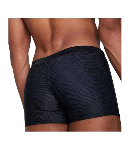 Short De Bain Motif/style Géométrique Homme Noir Gris Speedo