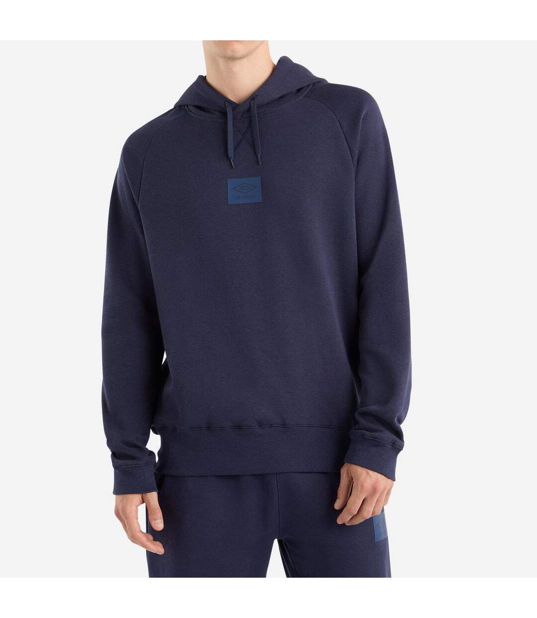 Mens small logo hoodie peacoat Umbro-1