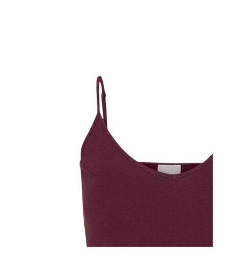 Lot De 2  Débardeurs Bretelles Fines Femme Noir Bordeaux Sombre Vero Moda