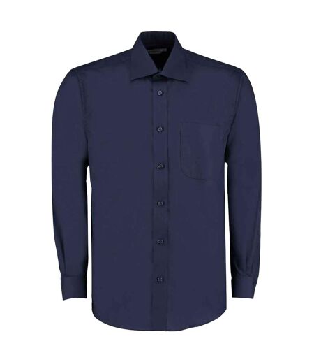 Chemise Manches Longues Commerce Homme Bleu Marine Foncé Kustom Kit