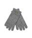 Racked ribbed gloves mid grey marl Lyle & Scott