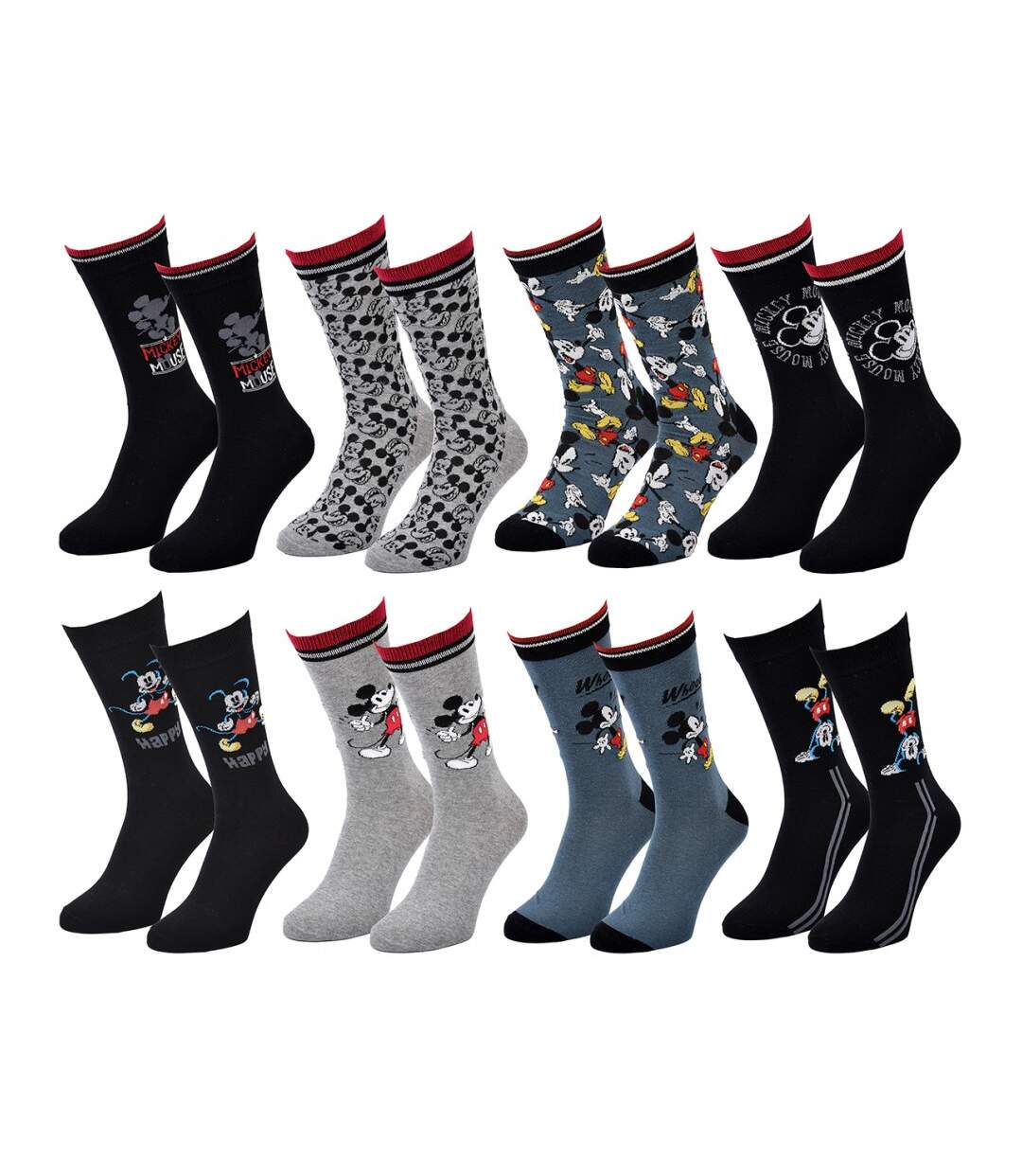 Chaussettes Pack Homme DISNEY MICKEY MOUSE - Pack de 8-3