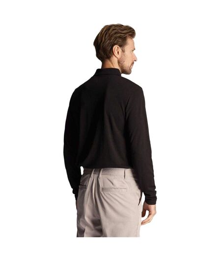 Polo Manches Longues Motif/style Logo Brodé Homme Noir Lyle & Scott