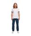 T-shirt Ringer Pour Hommes Blanc Noir Build Your Brand-1