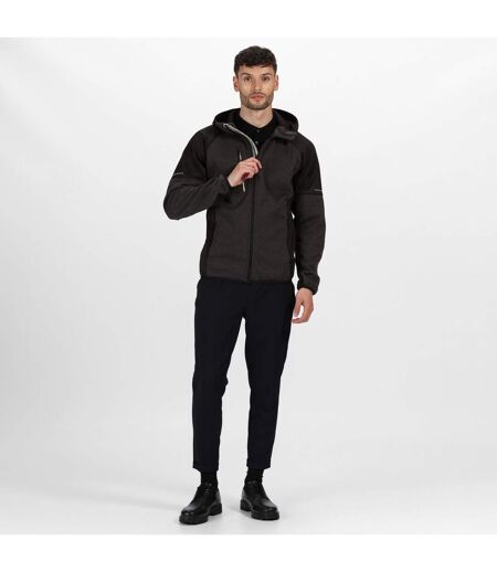 Mens Fleece Jacket Black Grey Marl Regatta Professional