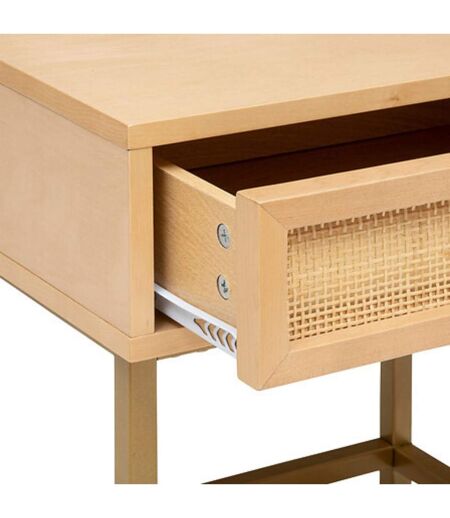 Chevet 1 tiroir en cannage RAYO - Beige