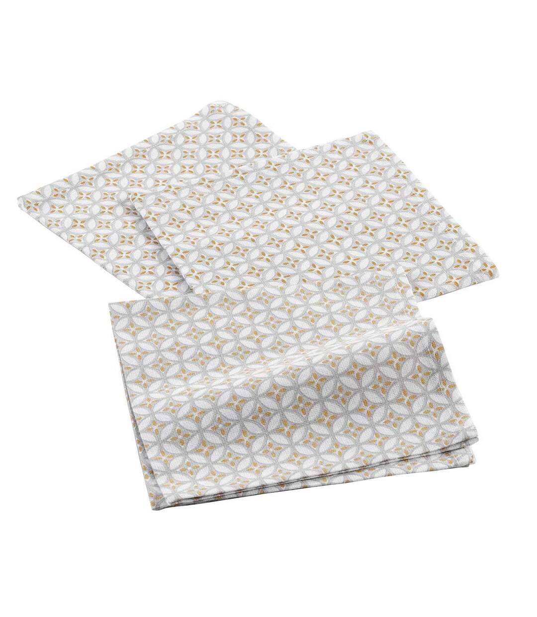 Lot de 3 Serviettes de Table Azelia 40x40cm Gris-1