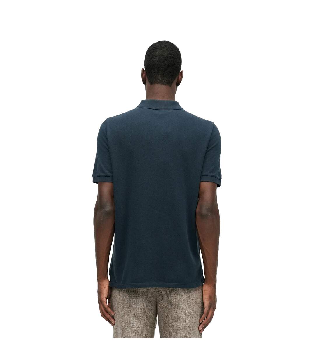 Mens Fox Short-sleeved Polo Shirt Classic Navy Blue Maison Kitsuné-3
