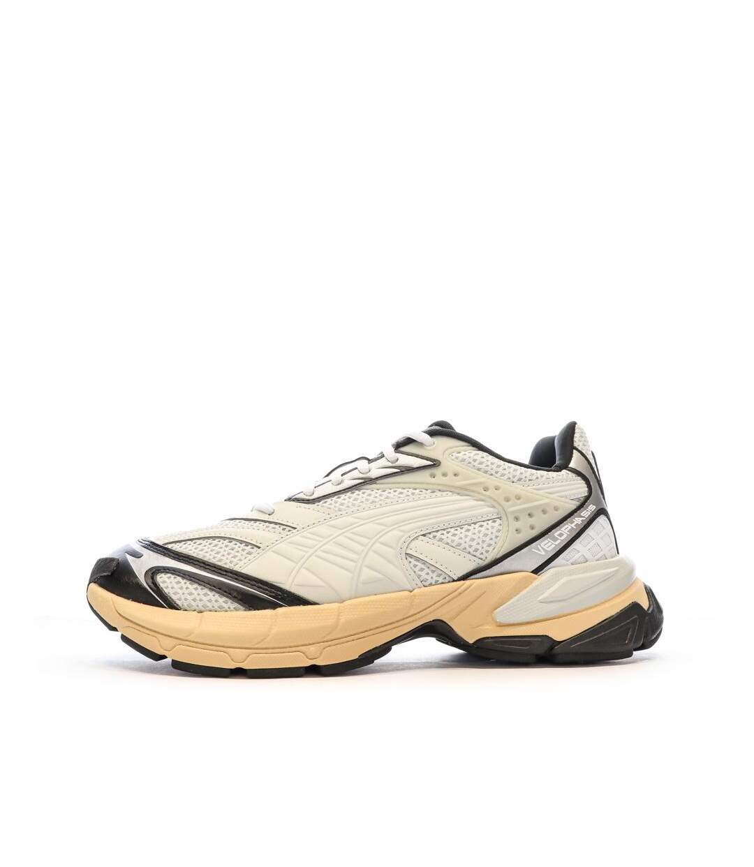 Baskets beige/noir homme/ado puma velophasis-1