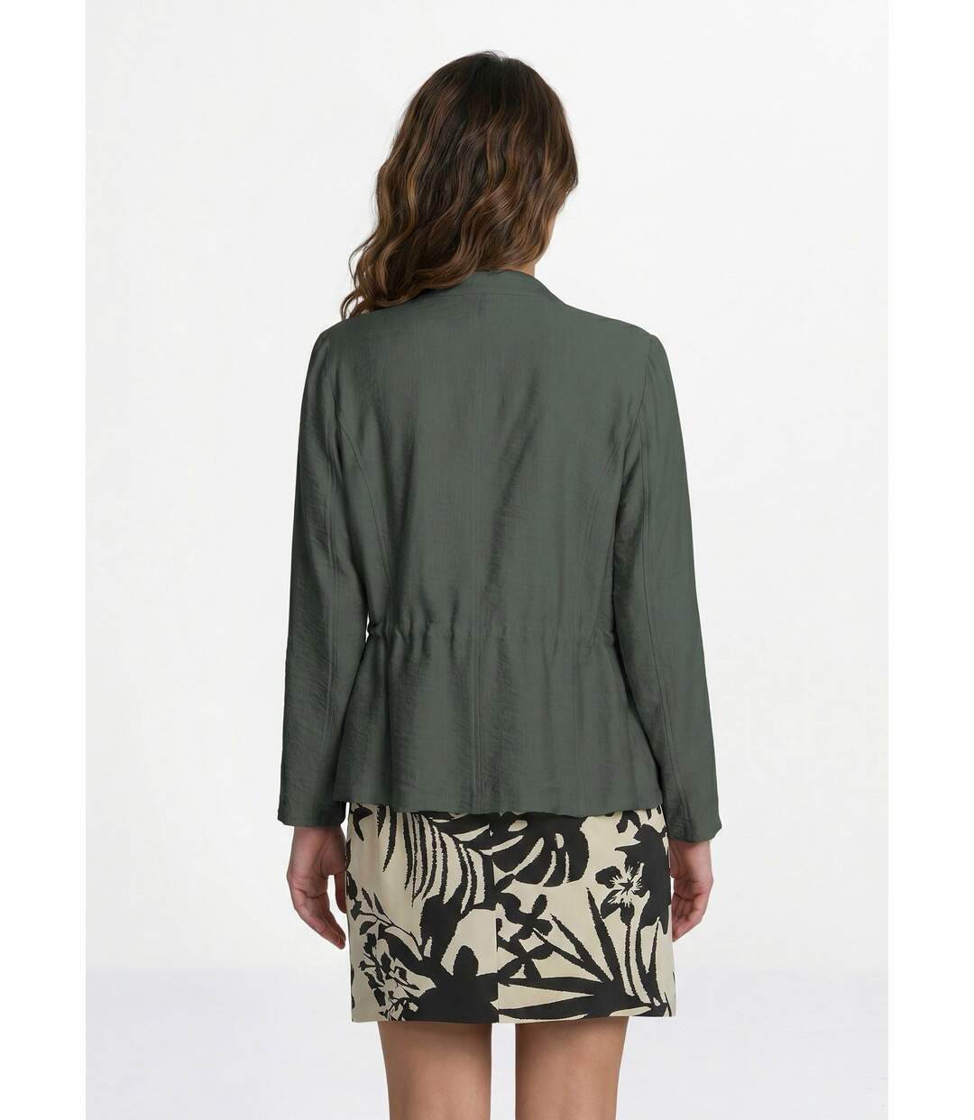 Veste saharienne sans col manches longues-2