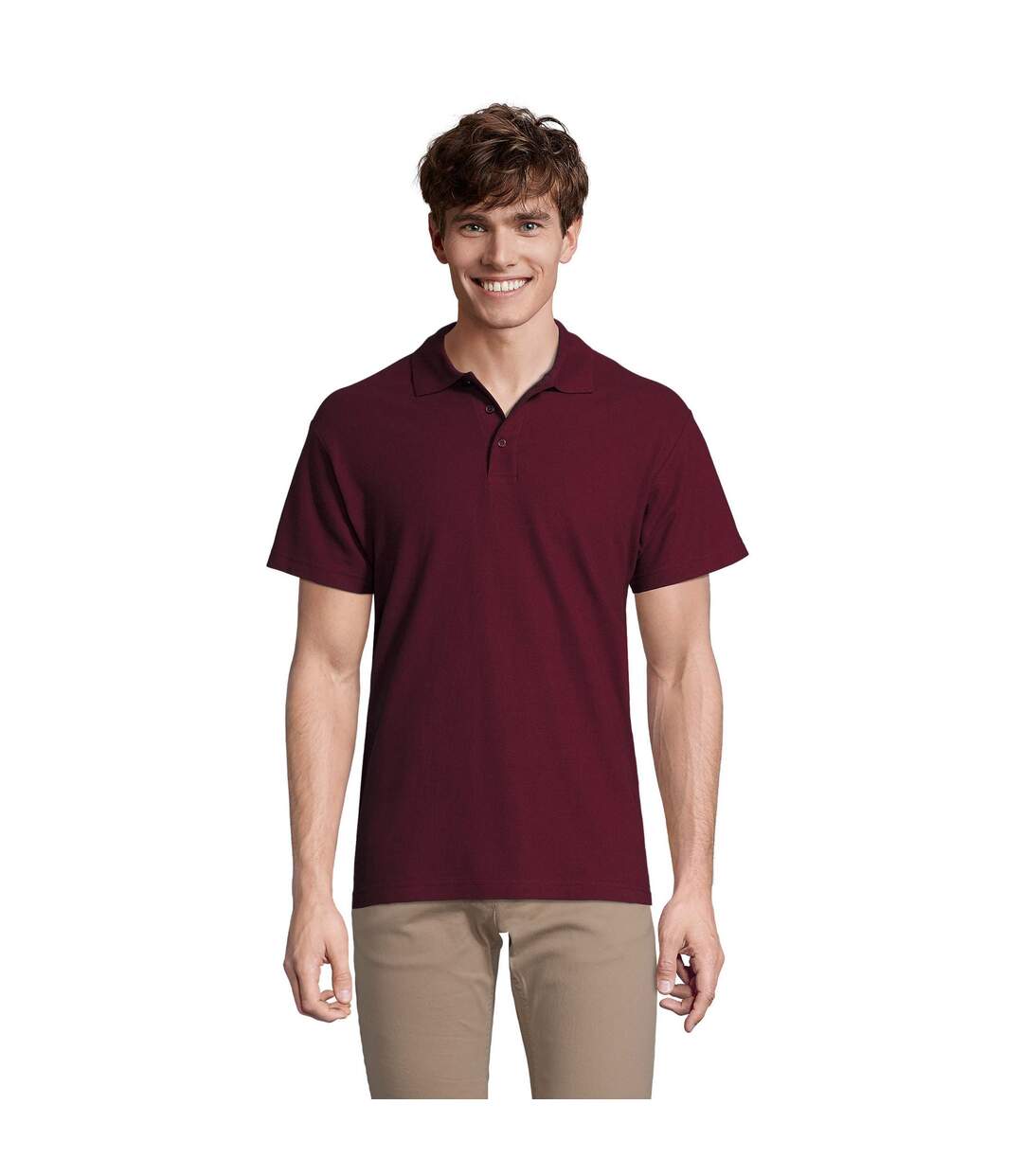 Polo Spring Homme Bordeaux SOLS-1