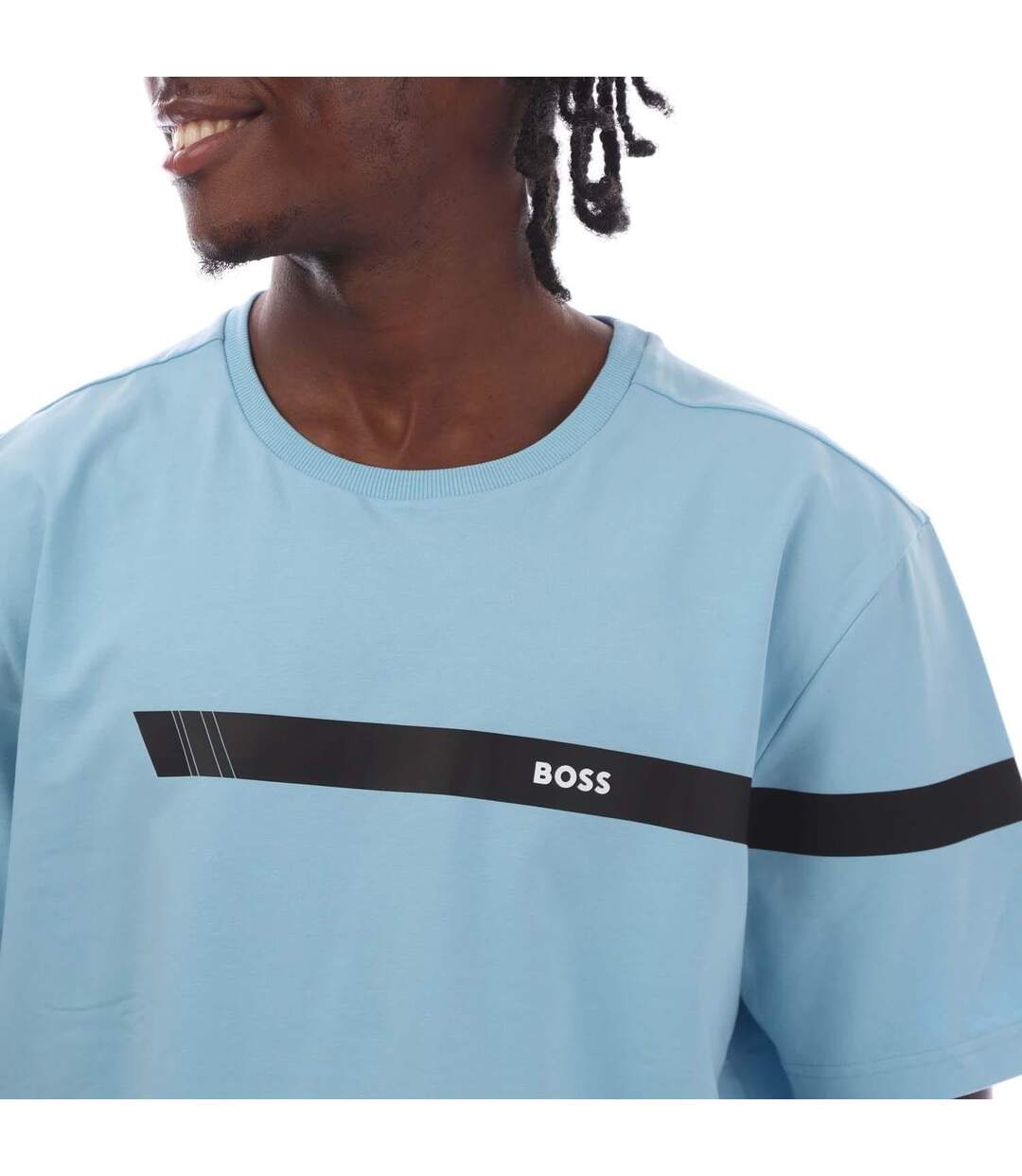 T-shirt Motif/style À Rayures Homme Bleu Boss-4