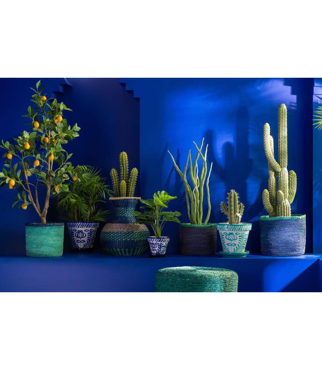 Plante Artificielle en Pot Citronnier 130cm Vert-5