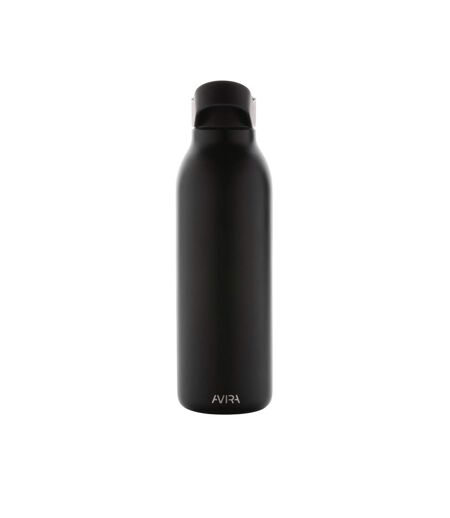Ara flip top recycled stainless steel 500ml water bottle one size black Avira