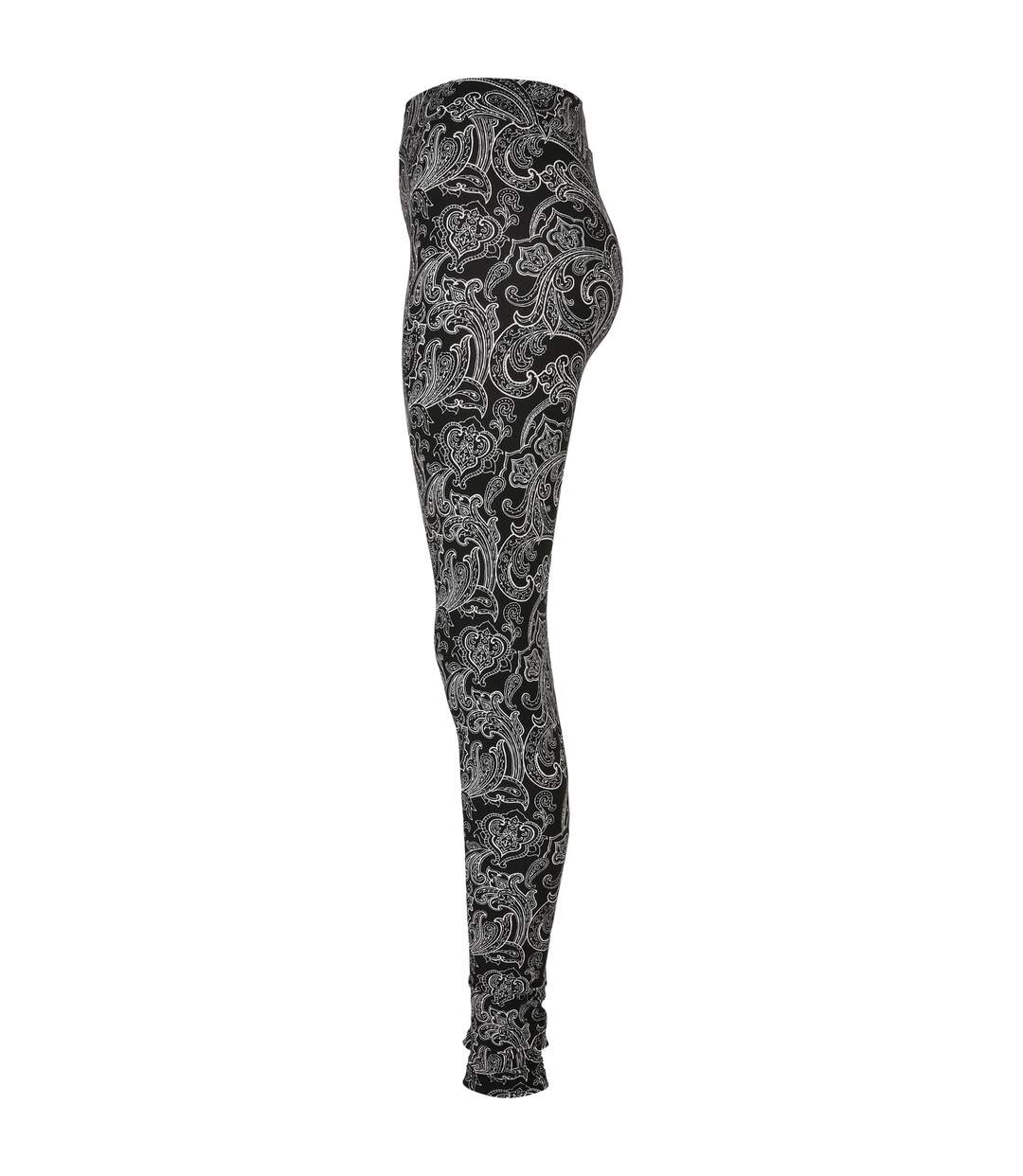Legging Motif/style Cachemire Femme Noir Urban Classics-3
