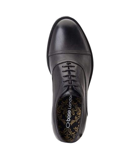 Mens crane leather oxford shoes black Base London