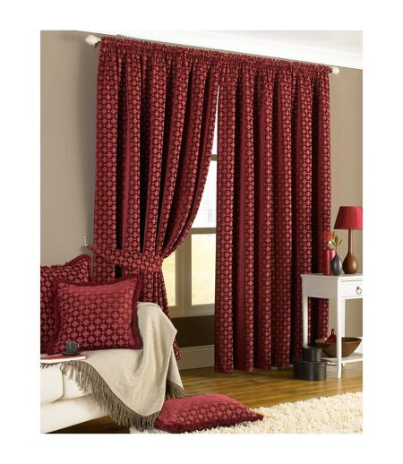 Riva Home Belmont - Ensemble de rideaux (Rouge) (90 x 90 inch) - UTRV187