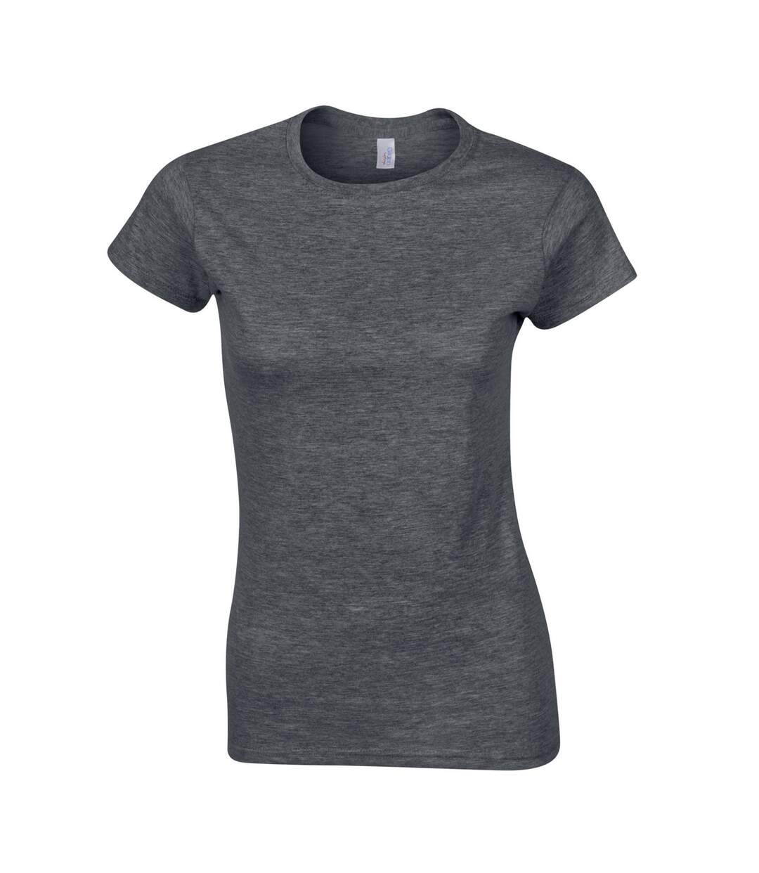 T-shirt softstyle femme gris foncé chiné Gildan