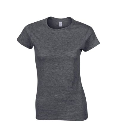 T-shirt softstyle femme gris foncé chiné Gildan Gildan