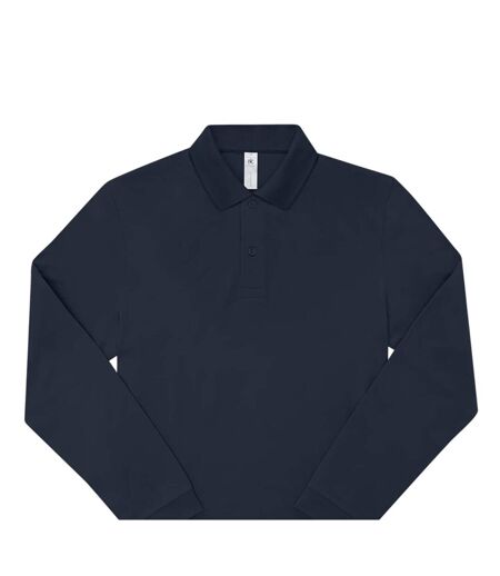 Mens My Long-sleeved Polo Shirt Navy B&C