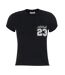 Womens/ladies Abloh Embroidered T-shirt Black White Off White-2