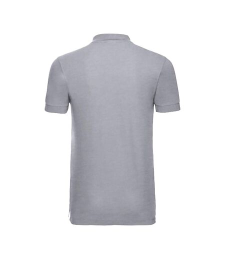 Polo À Manches Courtes En Stretch Pour Hommes Gris Russell