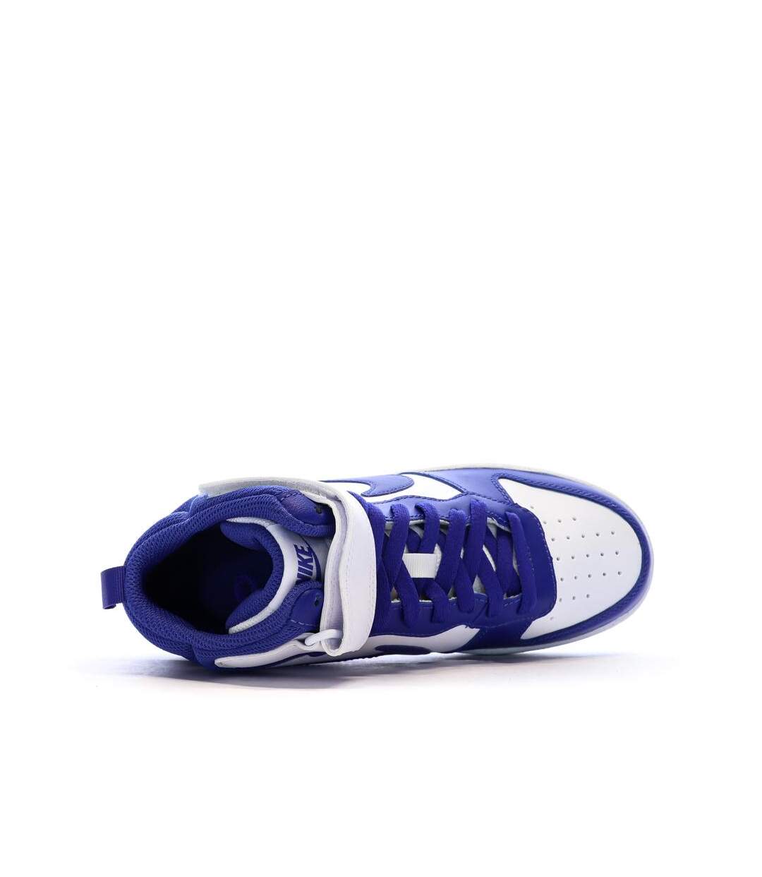 Baskets blanches/bleu femme nike court borough mid 2-4