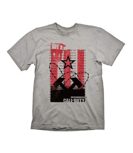 T-shirt Motif/style Cold War Wall Adulte Gris Call Of Duty