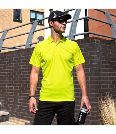 Spiro Unisex Adults Impact Performance Aircool Polo Shirt (Flo Yellow)