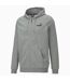 Womens/ladies Ess+ Taped Full Zip Hoodie Grey Puma-1