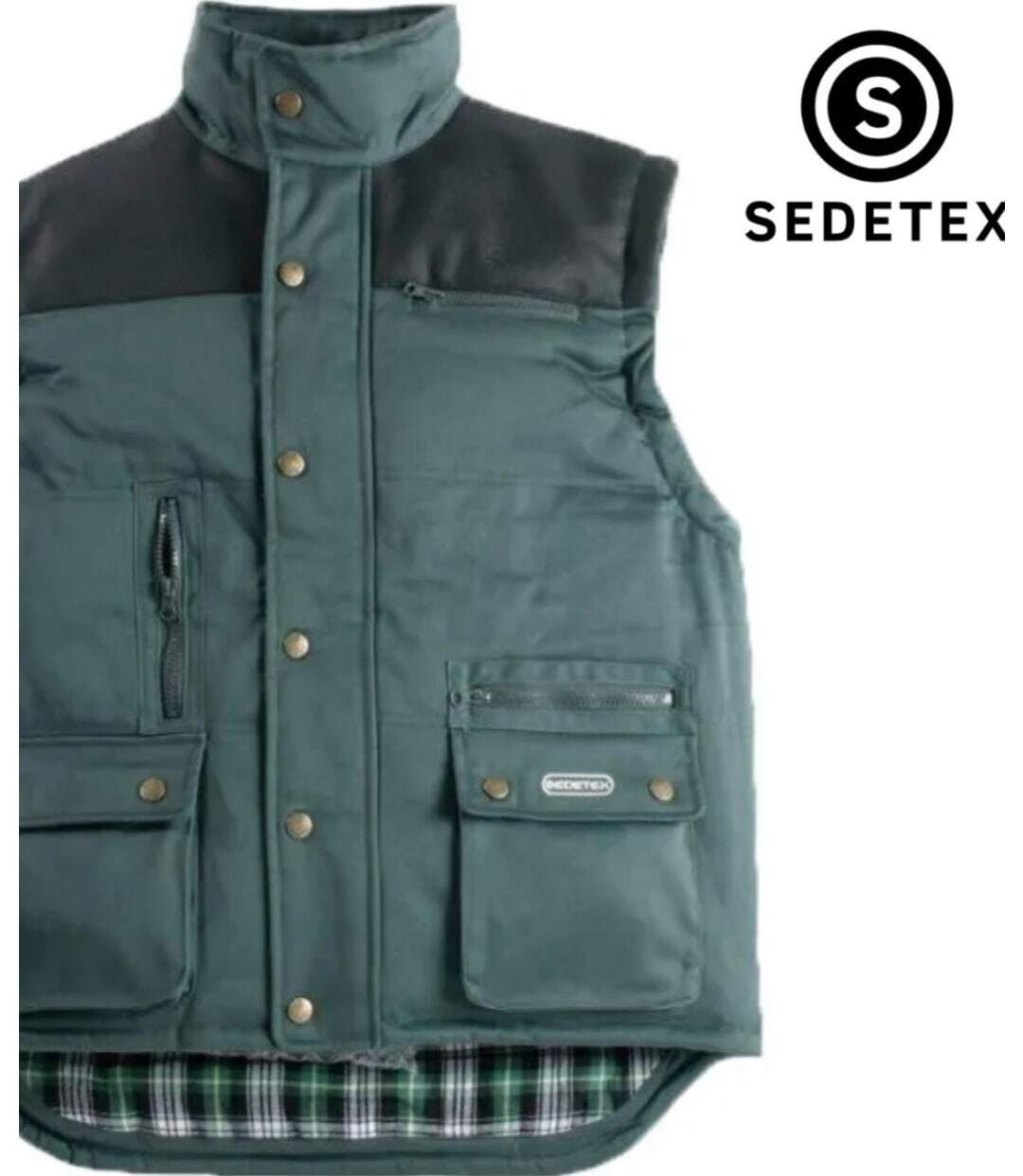 WORKER BI-MATIÈRE V501 — Gilet sans manches vert US : robustesse et isolation thermique-4
