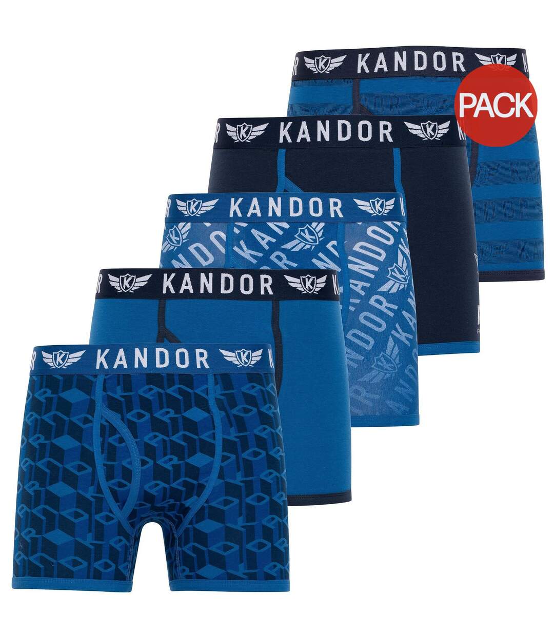 Boxers lingo homme bleu Kandor