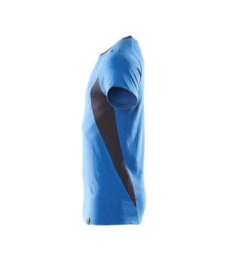 T-shirt Motif/style Détail Contrasté Accelerate Homme Azur Bleu Marine Foncé Mascot