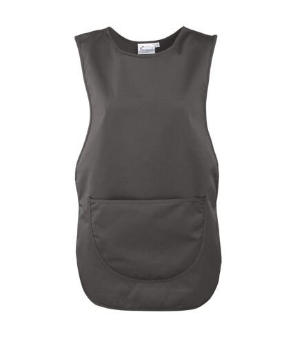 Premier Ladies/Womens Pocket Tabard / Workwear (Pack of 2) (Dark Grey) (UTRW7031)