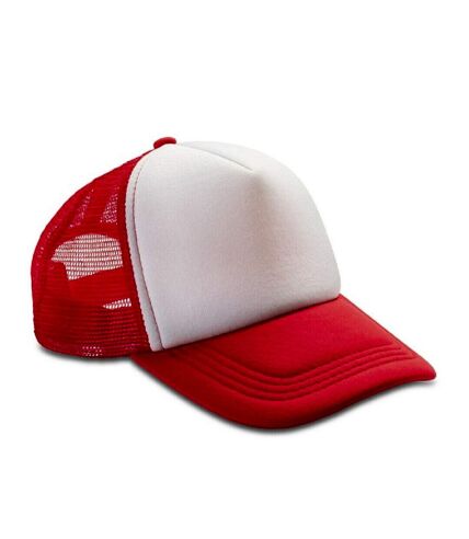 Result Headwear Mens Core Detroit 1/2 Mesh Truckers Cap (Red/White) - UTRW7249