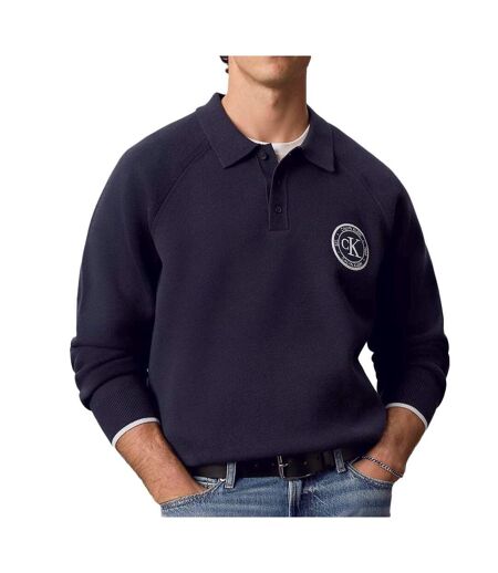 Pull marine homme calvin klein jeans varsity